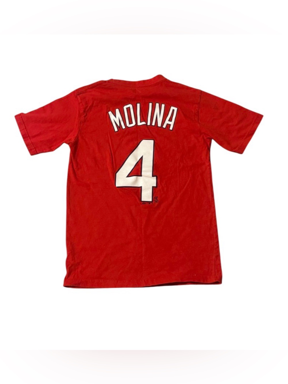 Majestic St. Louis Cardinals Kids 'Molina' #4 Short Sleeve Tee Jersey Look